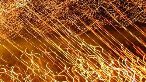 Newscaf: Christmas Lights around Australia A long exposure image of lights. They have left trails across the image.
